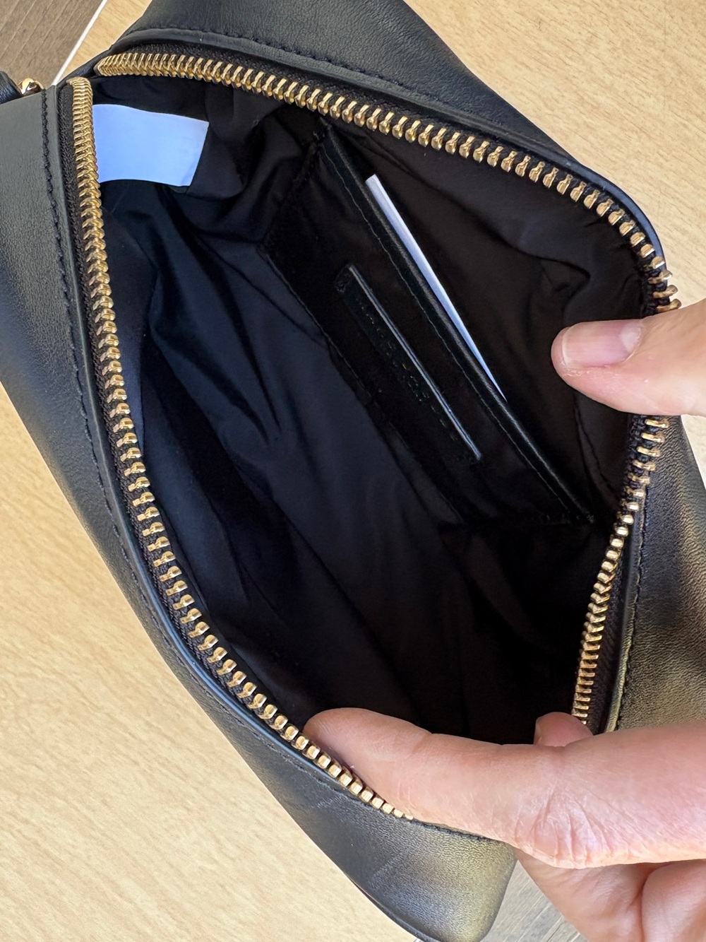 Marc Jacobs Flash Leather Bag In Black/Gold Spellout NWT (Missing Strap) - Picture 10 of 16